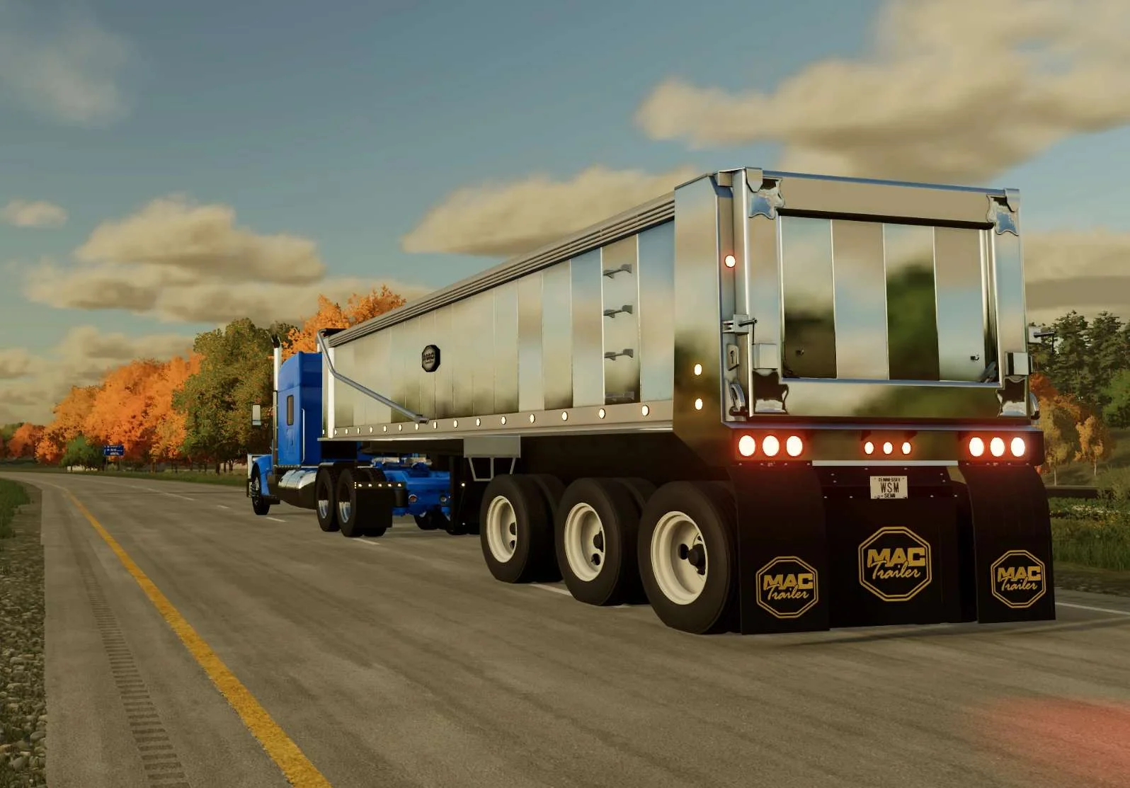 MAC Tri-Axle End Dump Trailer v1.0 FS22 FS22 Mod Free Download