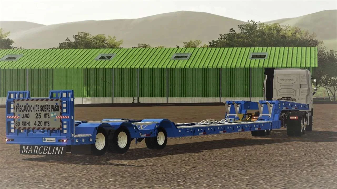 Marcelini transporter trailer V1.0 FS22 FS22 Mod Free Download