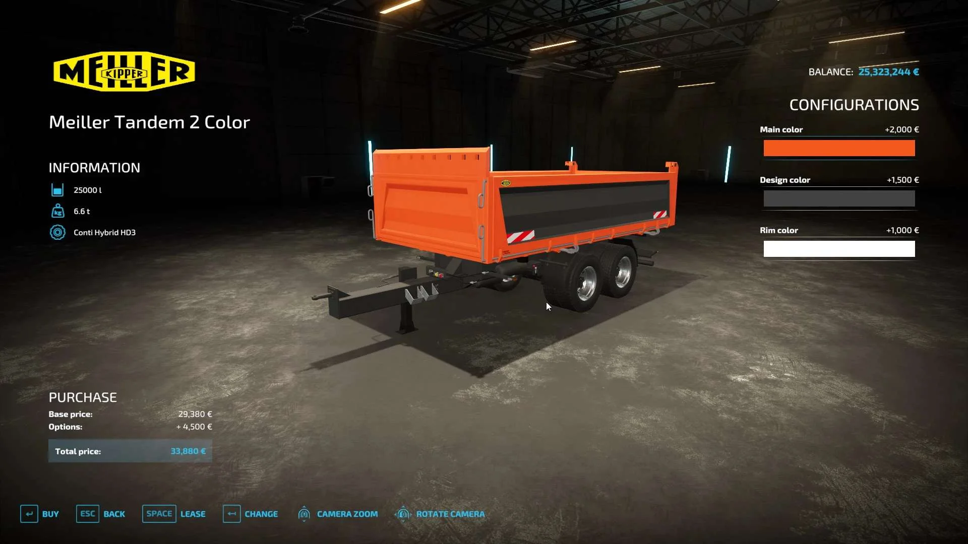 Meiller Tandem Trailer V1.0 FS22 FS22 Mod Free Download