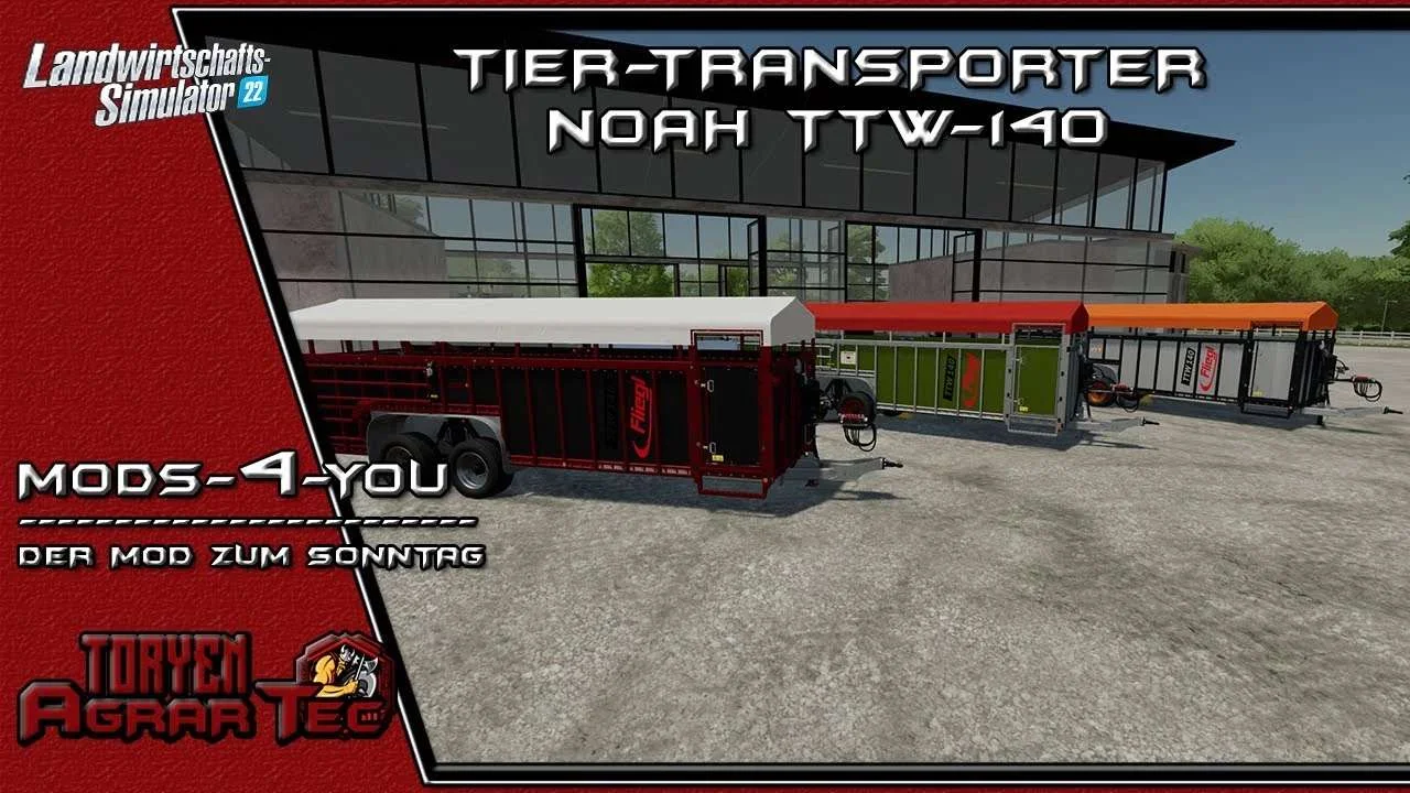 NoahTTW140 Animal Trailer v1.0 FS22 FS22 Mod Free Download