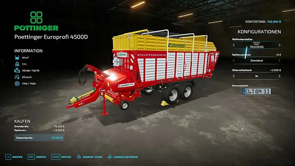 Pöttinger Europrofi 4500D v1.0 FS22
