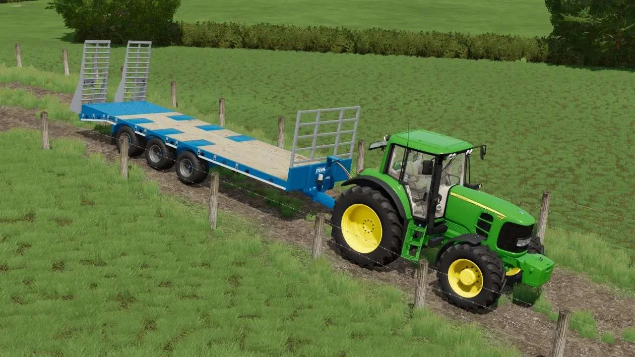 Stewart Low Loader Bale Trailer Flatbed v1.0 FS22