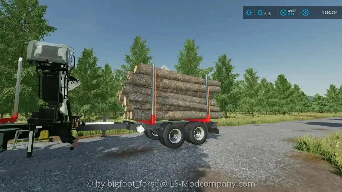 Tandem Forest trailer v1.0.3 FS22 FS22 Mod Free Download