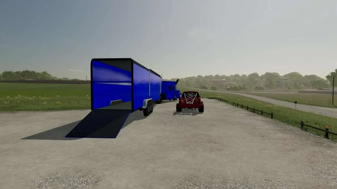 Triaxle Enclosed Trailer v1.0 FS22 FS22 Mod Free Download