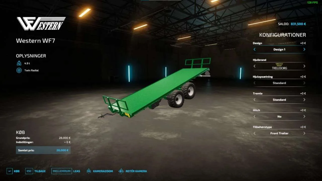 Western Star bale trailer v1.0 FS22