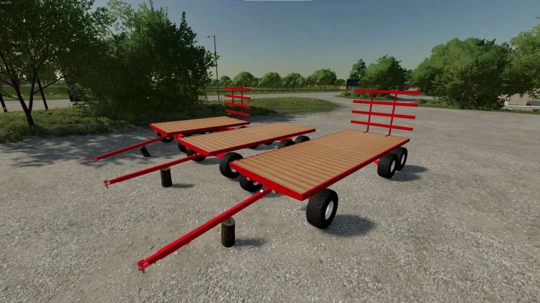 Wood Bale Wagon Pack v1.0 FS22 FS22 Mod Free Download