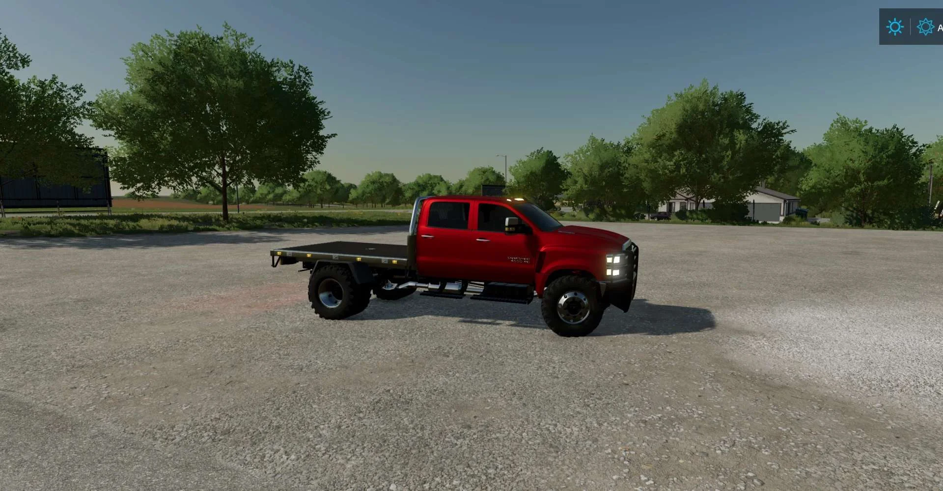 2018 Chevy Silverado 4500HD Flatbed v1.1 FS22 FS22 Mod Free Download
