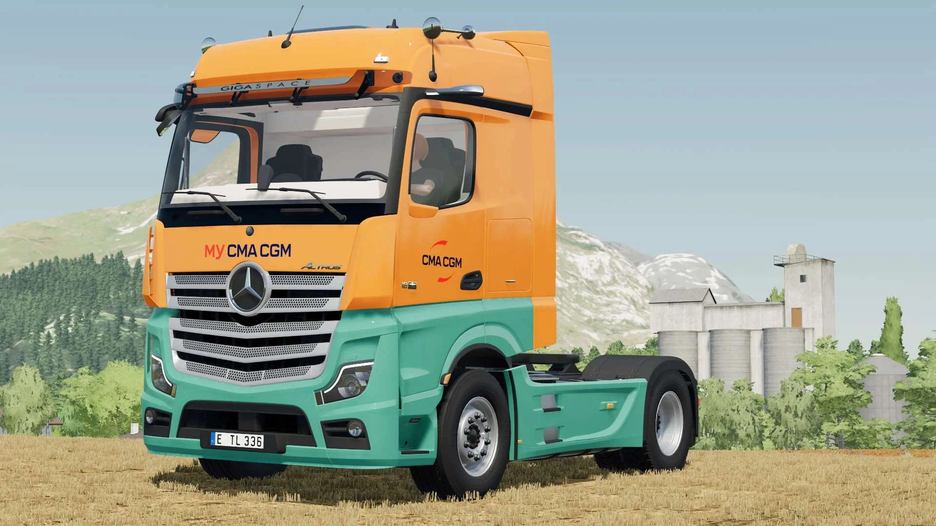 2020 Mercedes Benz Actros MP5 CMA CGM Group v1.0 FS22 FS22 Mod Free Download