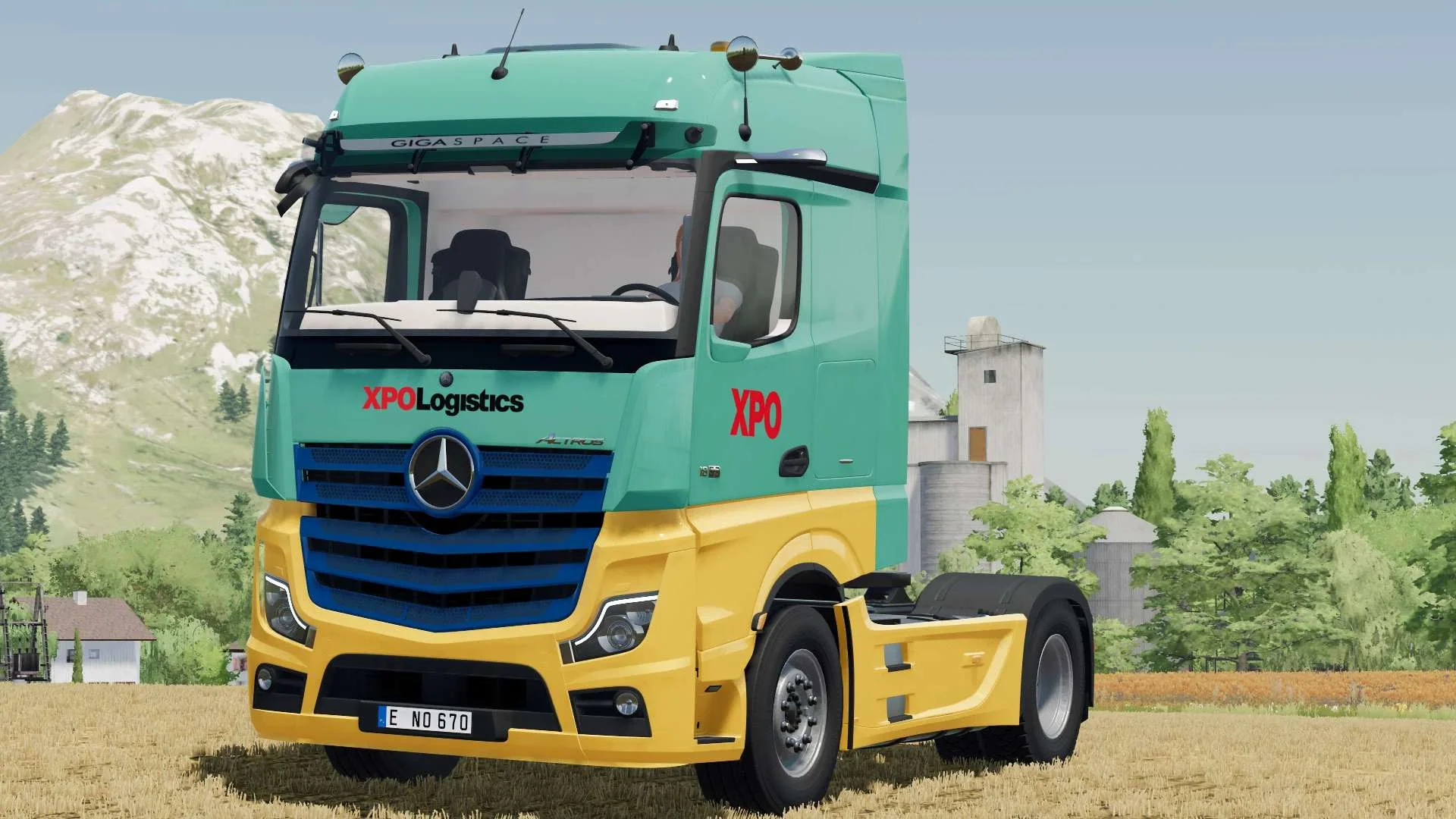 2020 Mercedes Benz Actros XPO Logistics v1.0 FS22 FS22 Mod Free Download
