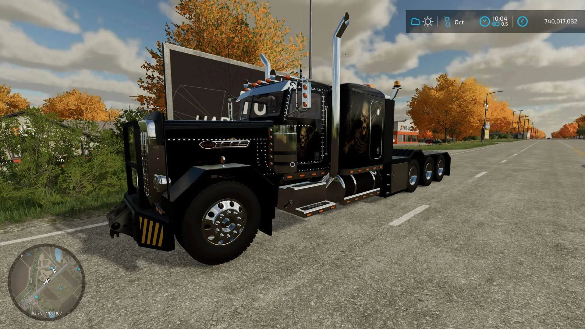 Bones Peterbilt 389 heavy truck v1.0 FS22 FS22 Mod Free Download
