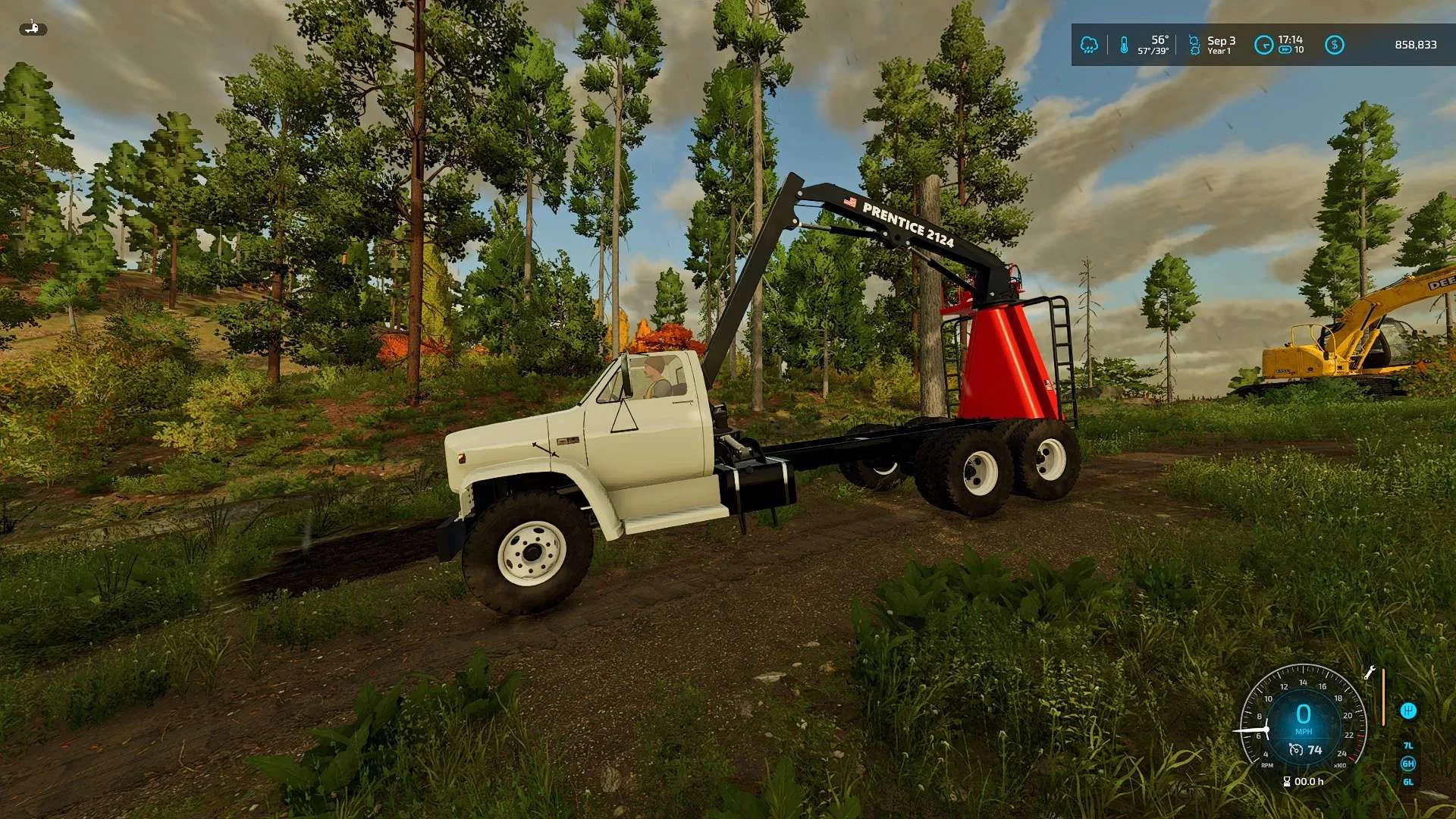 C-60 Log Loader Truck Rear Mount v1.0 FS22 FS22 Mod Free Download