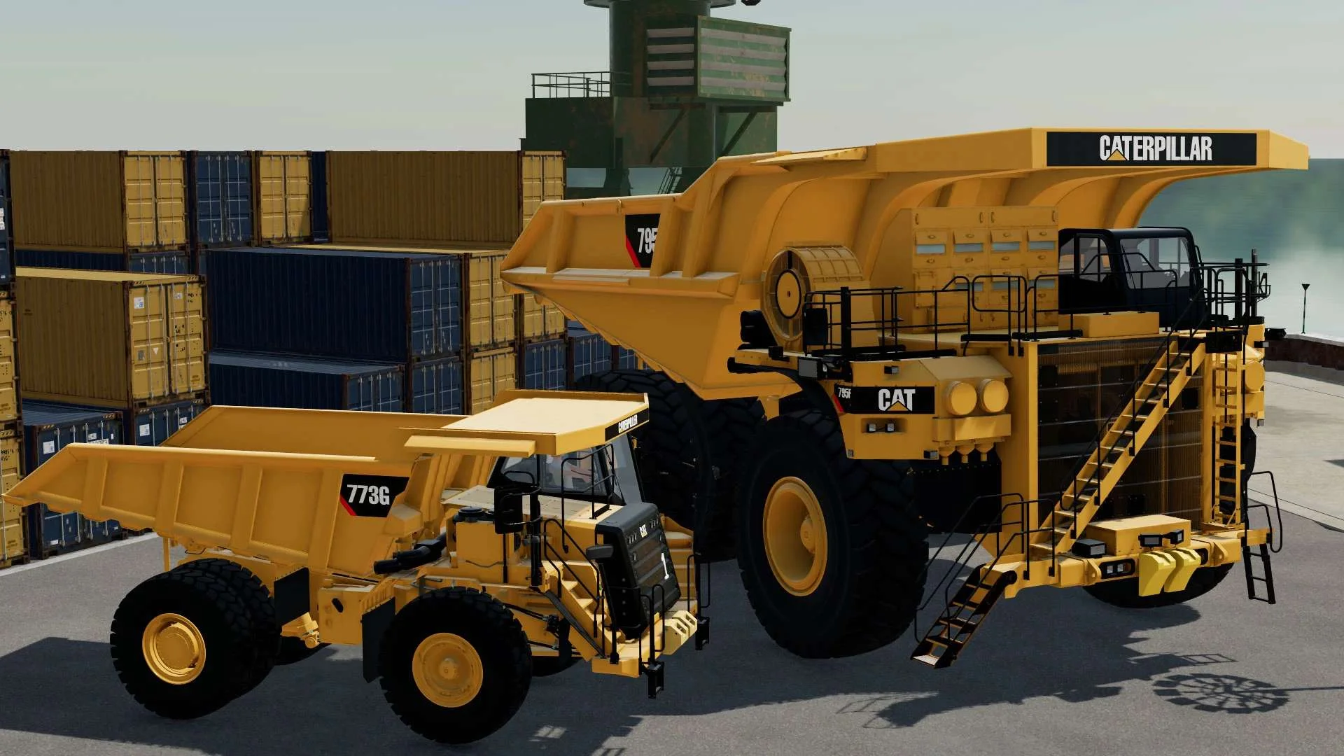 Caterpillar 773G & 795F AC Mining Trucks v1.0 FS22 FS22 Mod Free Download