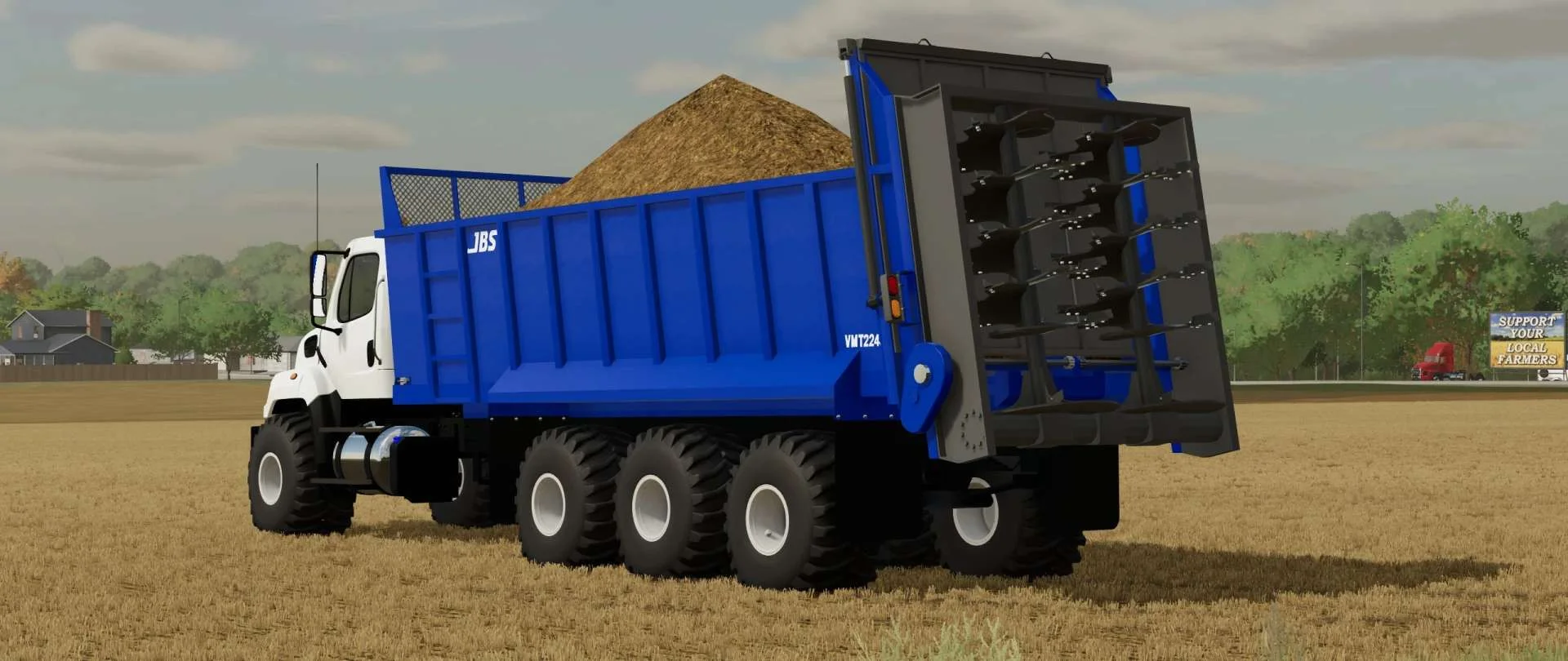 Freightliner 108SD with JBS 2248 Manure Spreader FS22 FS22 Mod Free Download