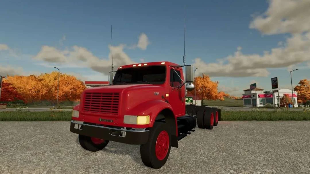 International 4900 Flatbed/AR Truck v1.0 FS22 FS22 Mod Free Download