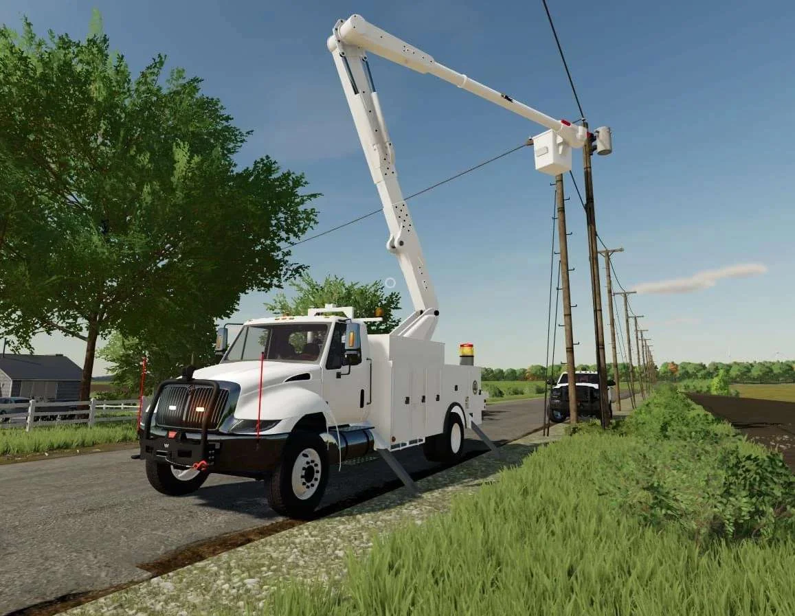 International bucket truck v1.0 FS22 FS22 Mod Free Download