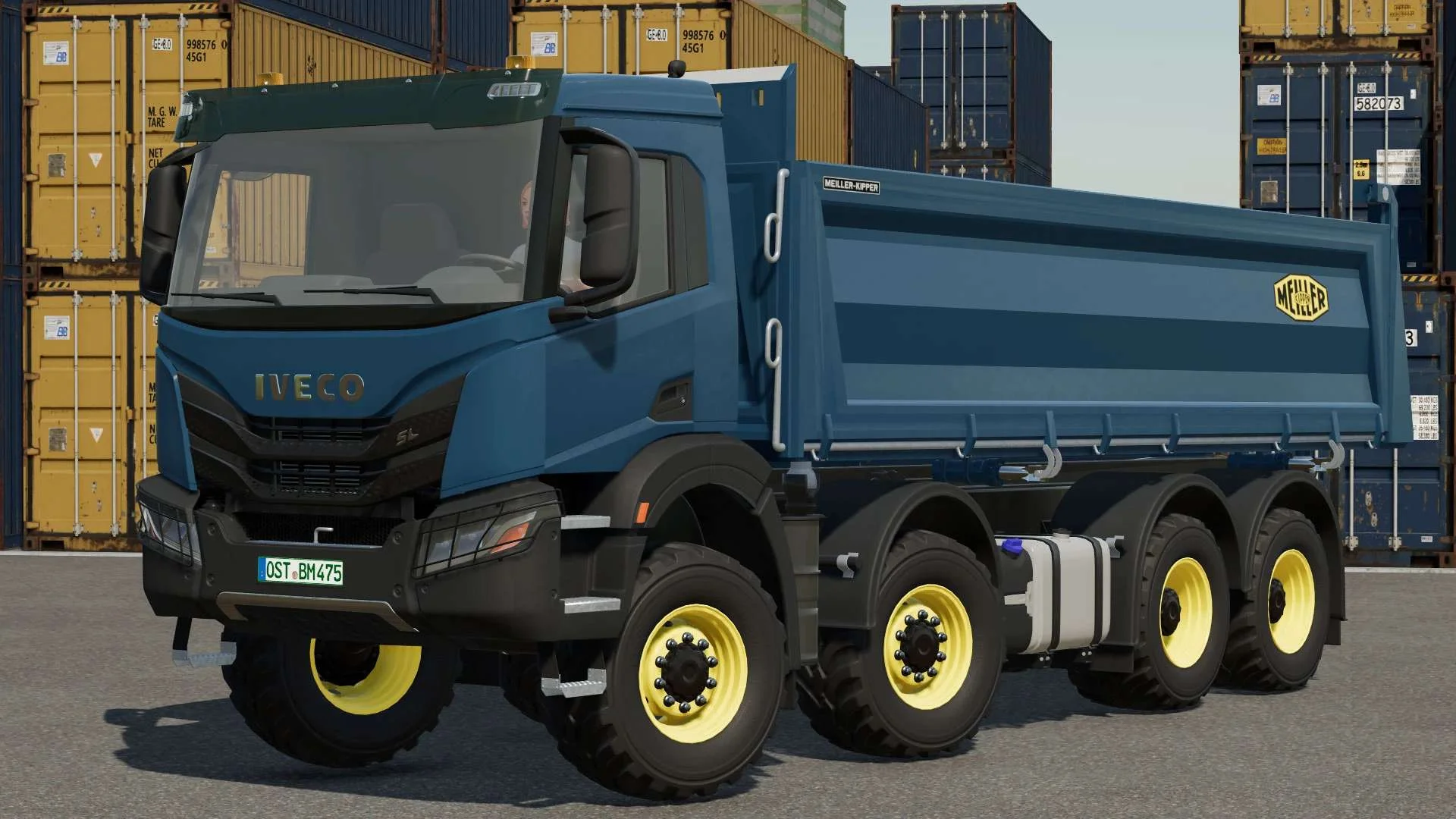 Iveco X-Way 8×8 Meiller Kipper Truck v1.0 FS22 FS22 Mod Free Download