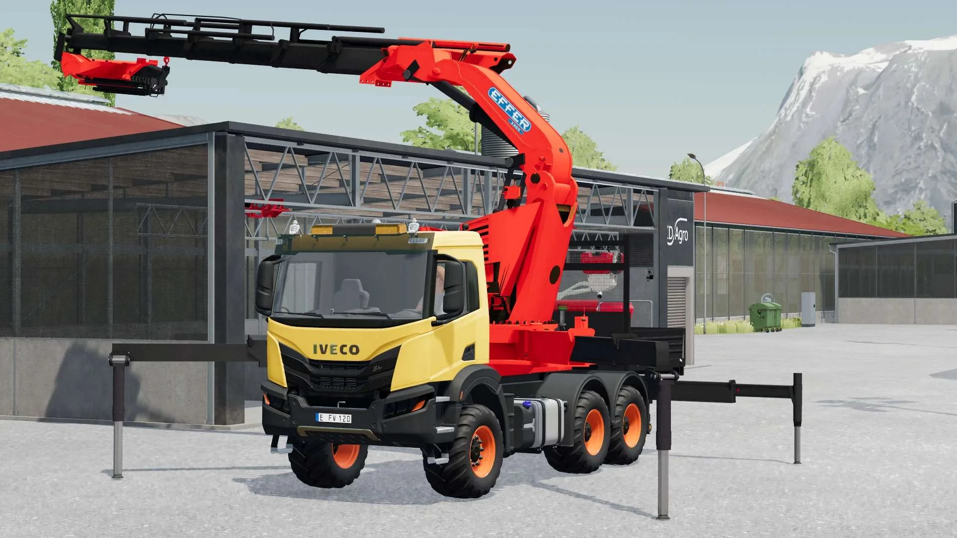 Iveco X-Way with Effer Crane v2.0 FS22 FS22 Mod Free Download