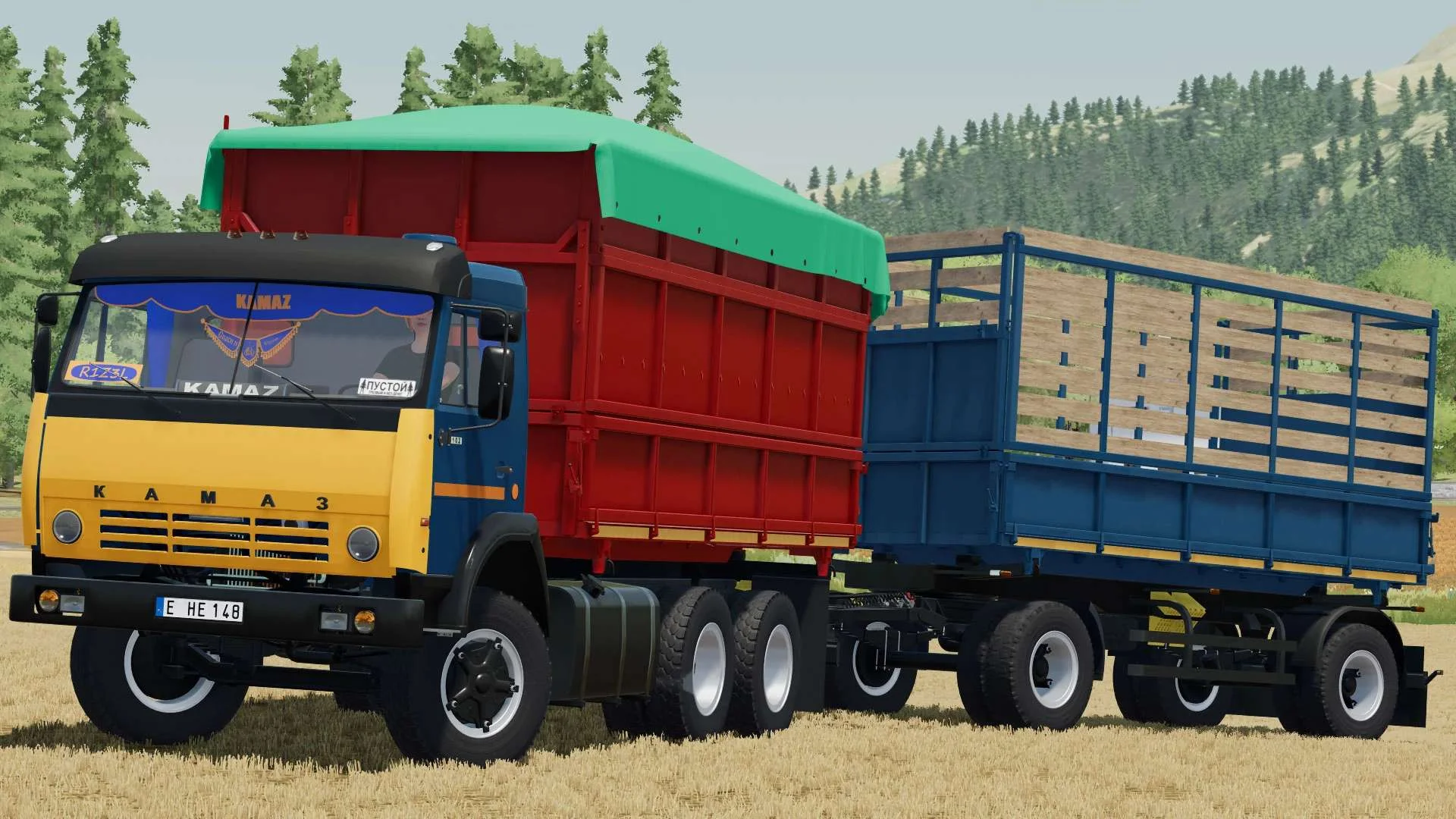 Kamaz 55102 & Nefaz 8560 Trailer v1.0 FS22 FS22 Mod Free Download
