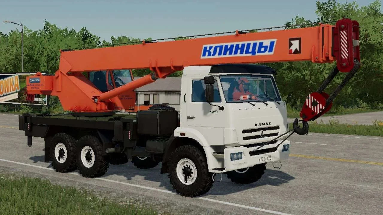 Kamaz crane Klincy 6×6 v3.0 FS22 FS22 Mod Free Download
