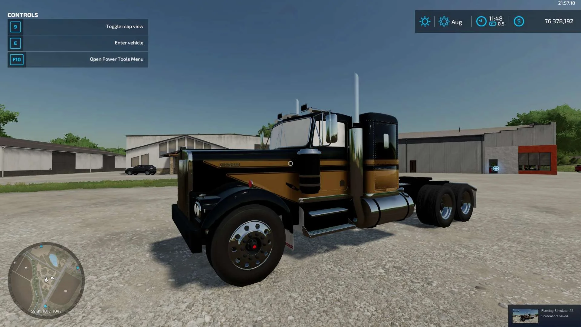 Kenworth w900 flat top converted v1.0 FS22 FS22 Mod Free Download