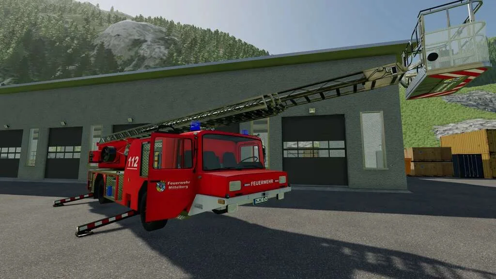 Lizard Turntable Ladder 23/12CC v1.0 FS22 FS22 Mod Free Download