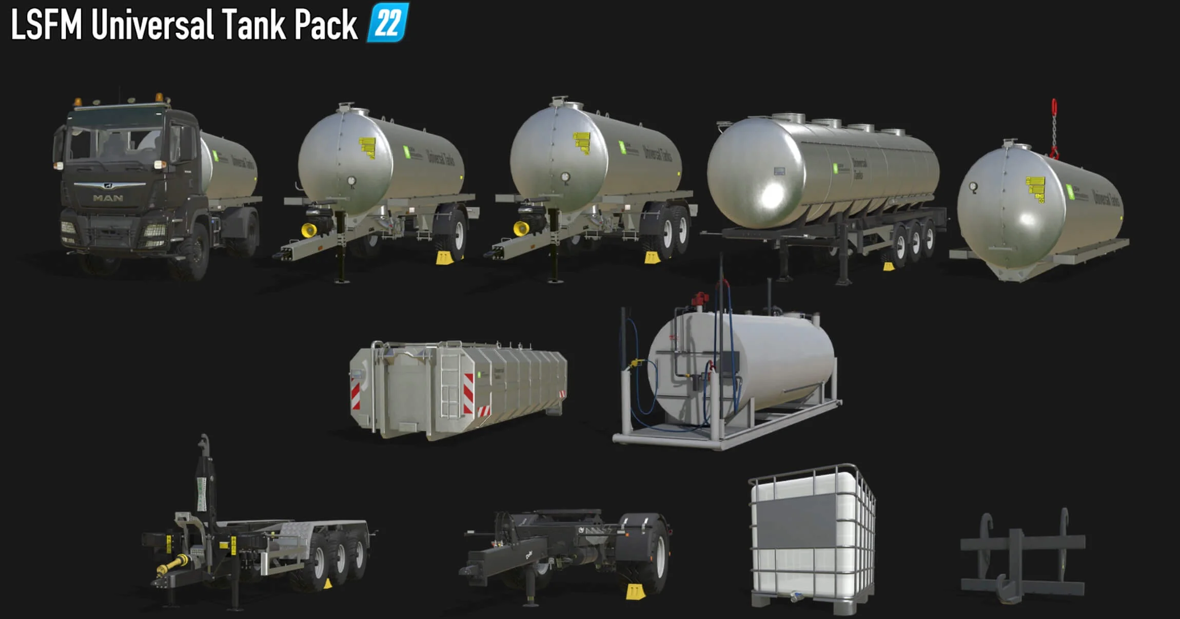 LSFM Universal Tankpack V1.0 FS22 FS22 Mod Free Download
