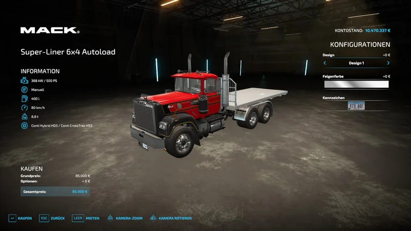 MACK Super-Liner 6×4 Autoload V1.0.7 FS22 FS22 Mod Free Download