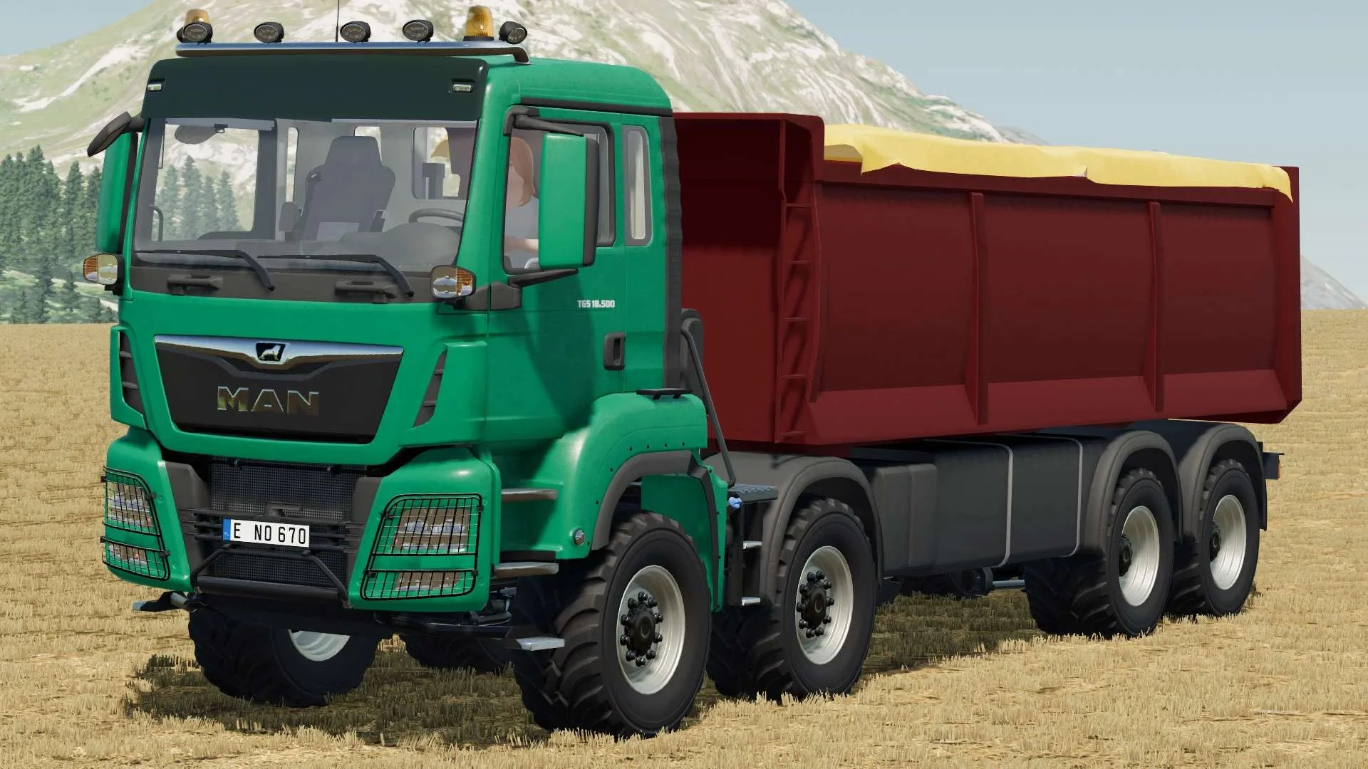 MAN TGS 18.500 8×8 Kipper Truck v1.0 FS22 FS22 Mod Free Download