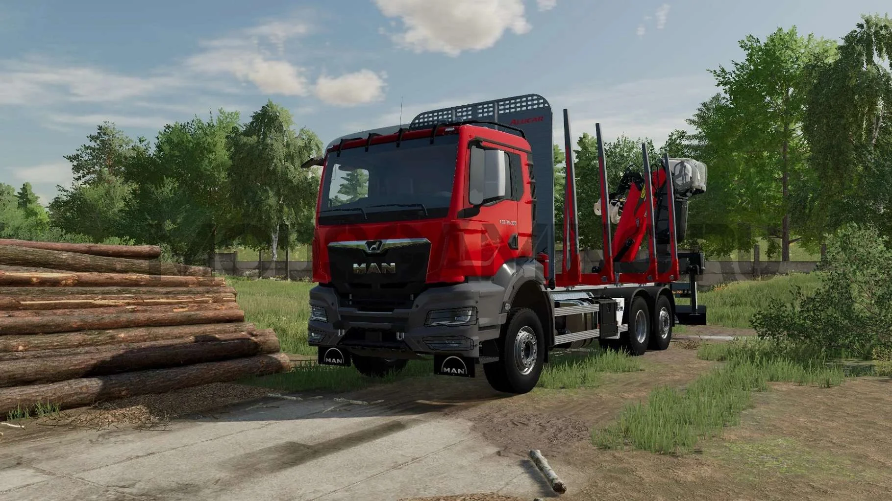 MAN TGS TG3 Woodtruck v1.0 FS22 FS22 Mod Free Download