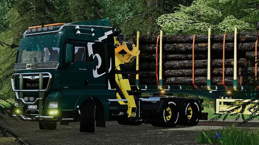 MAN TGX Forest Semi-Truck v1.0.2 FS22 FS22 Mod Free Download