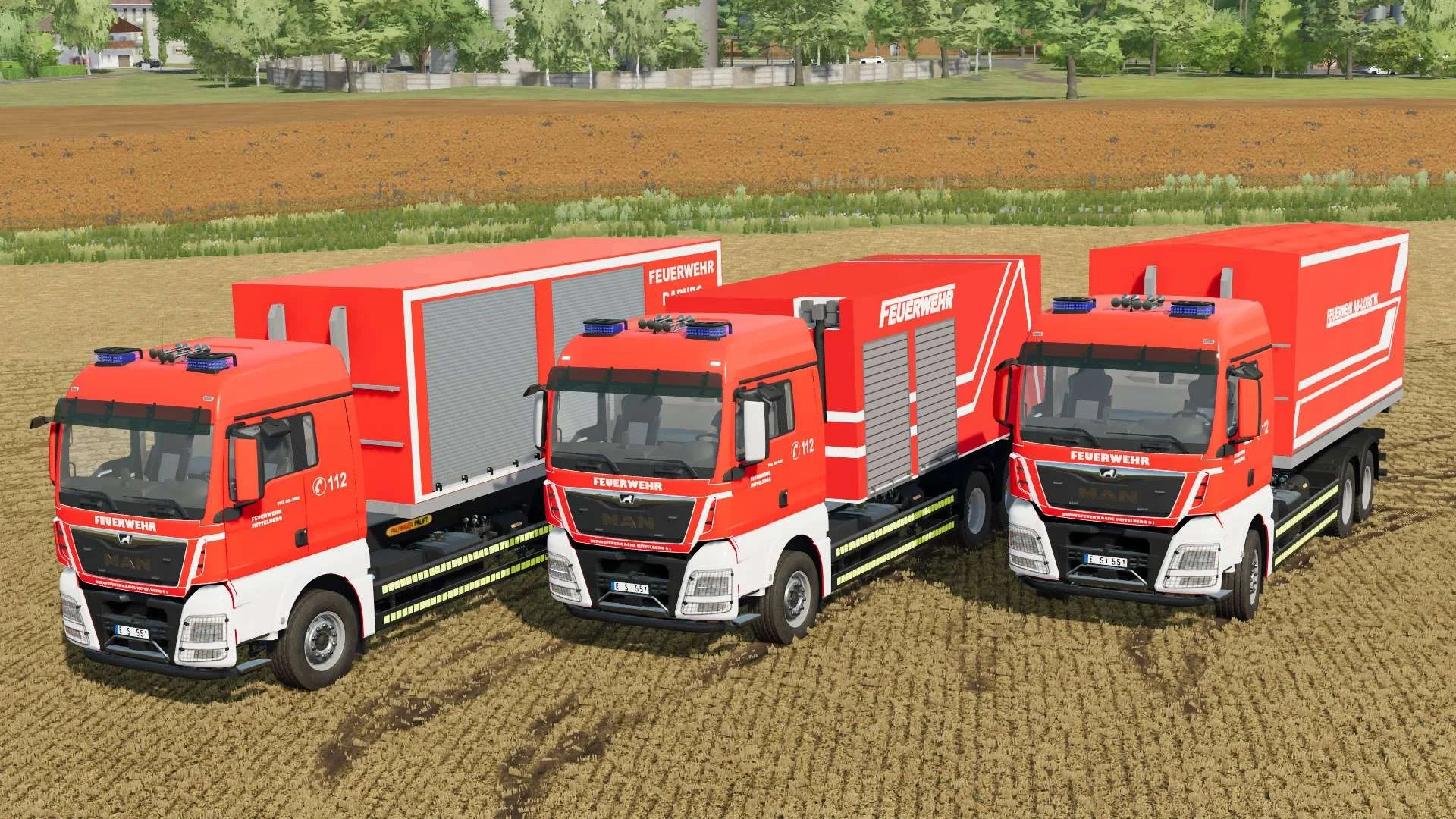 MAN TGX HKL Fire Truck & Containers v1.0 FS22 FS22 Mod Free Download