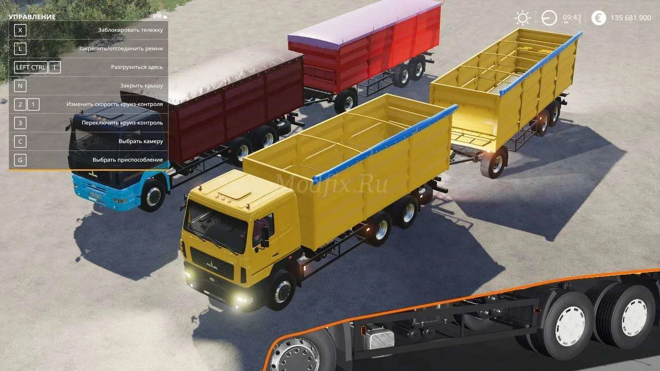 MAZ 6501A8 truck and a MAZ 856103 trailer v1.0 FS22 FS22 Mod Free Download
