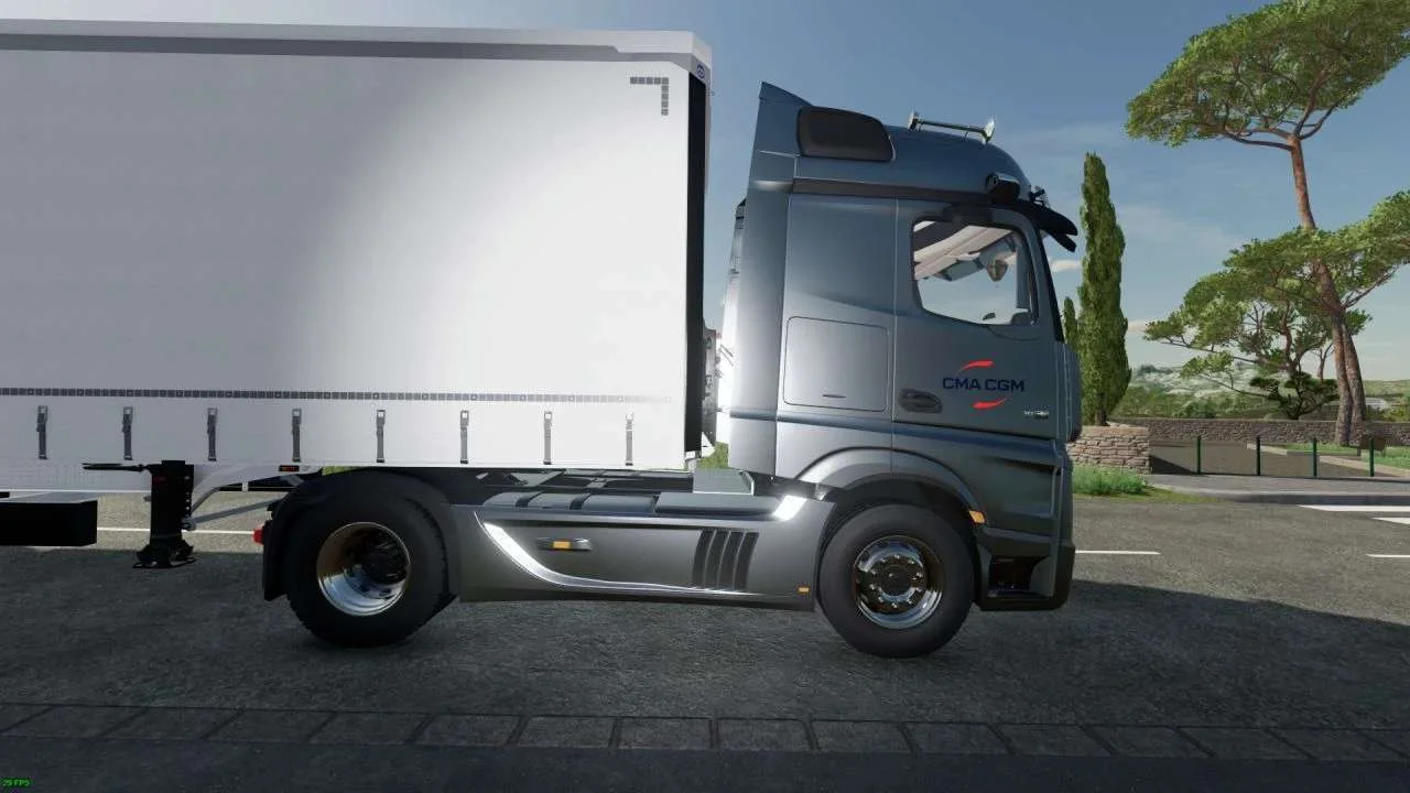 Mercedes Actros 2022 – CMA CGM Group v1.0 FS22 FS22 Mod Free Download