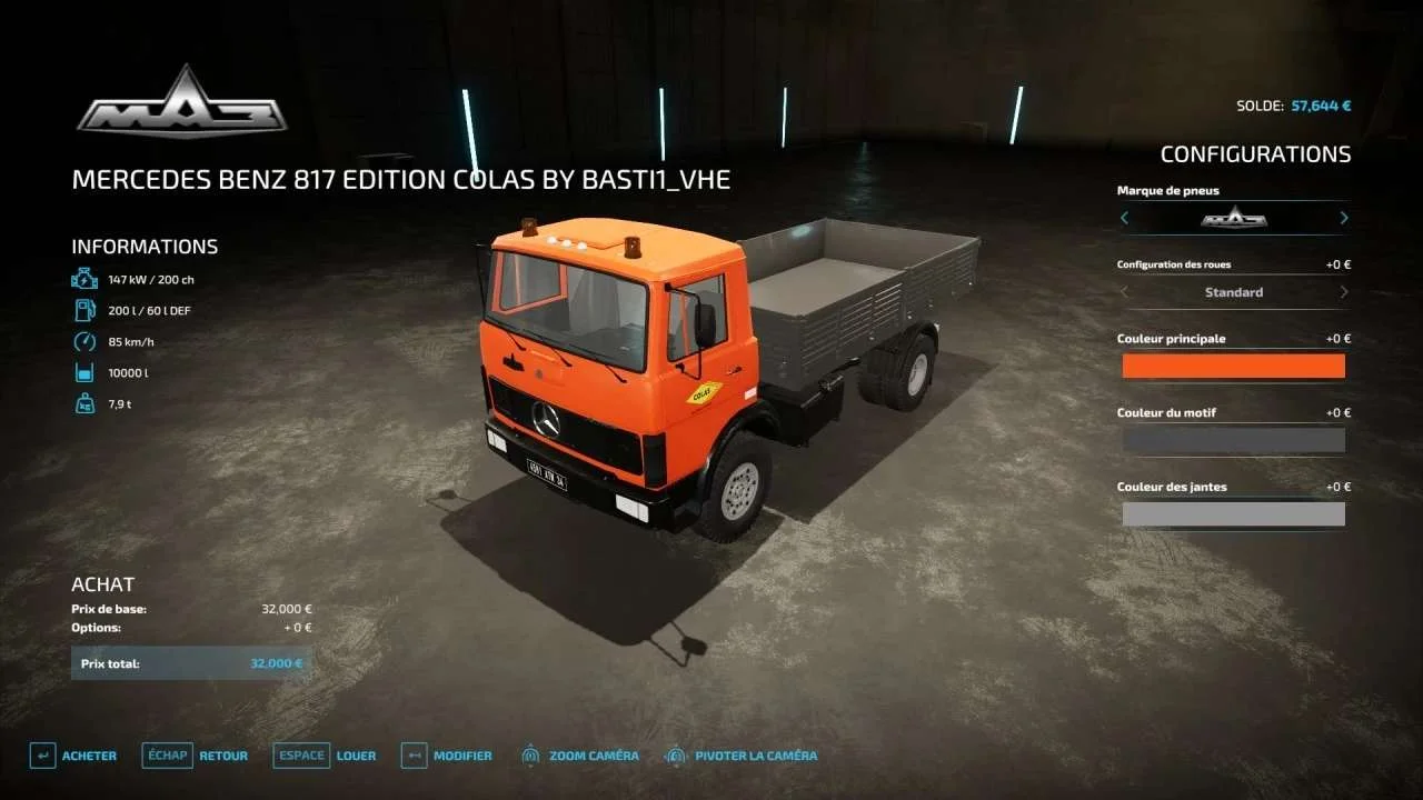 Mercedes Benz 817 Eurovia v2.0 FS22 FS22 Mod Free Download