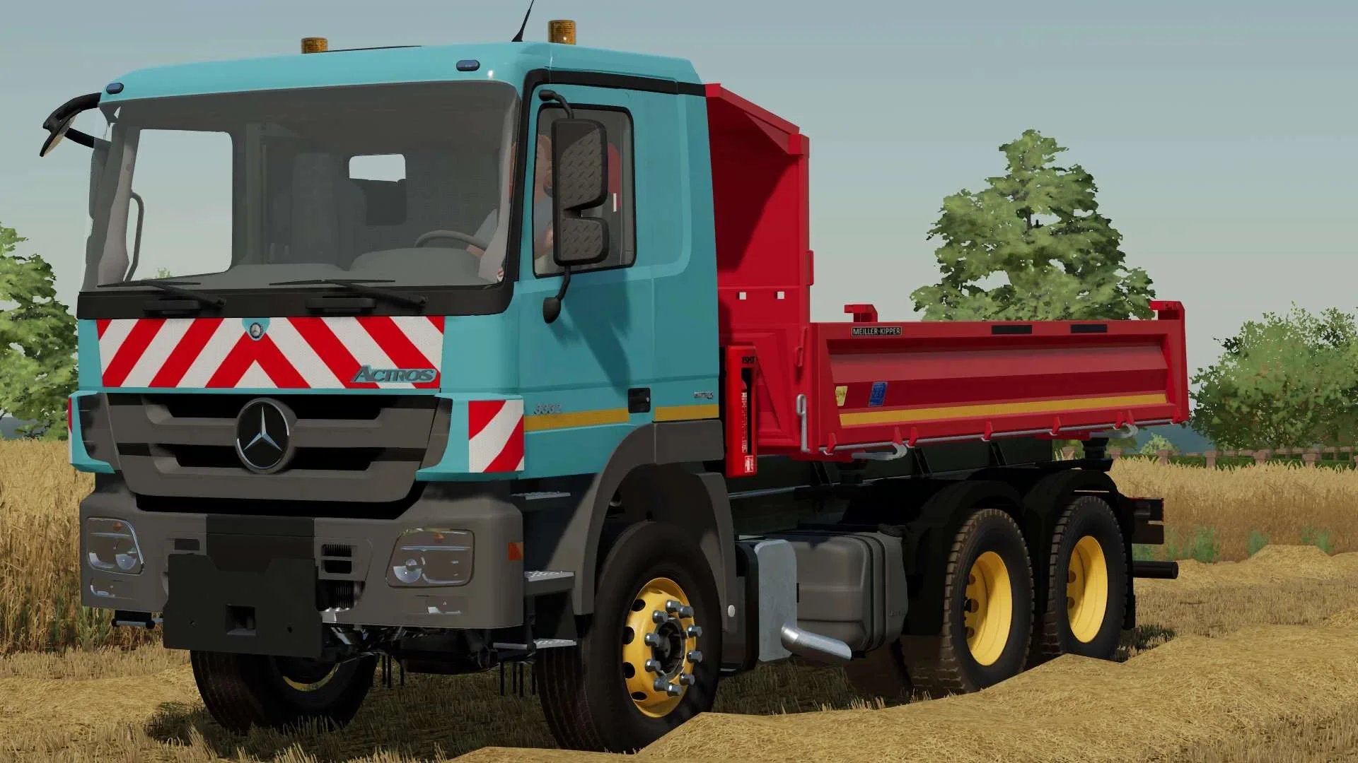 Mercedes Benz Actros 2646/3332 6×4 Tipper Truck v1.0 FS22 FS22 Mod Free Download