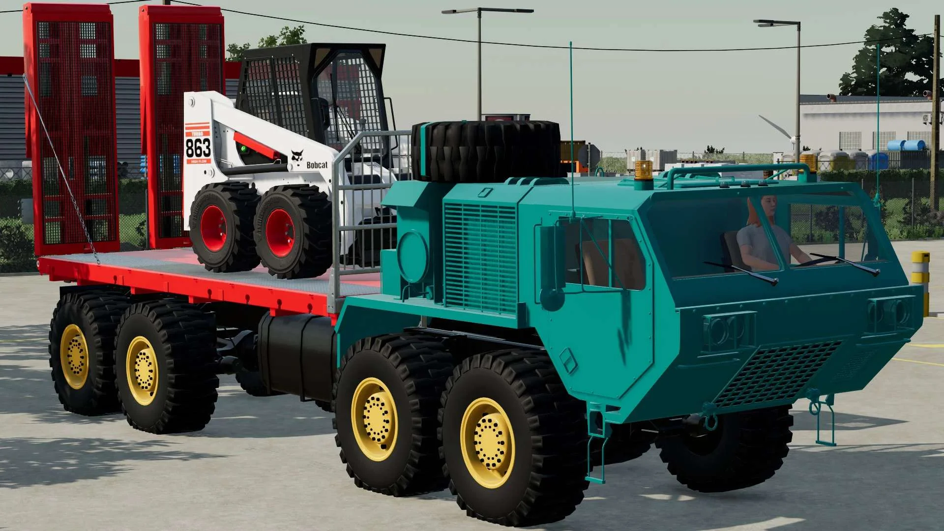 Oshkosk Defense Flatbed Truck v1.0 FS22 FS22 Mod Free Download