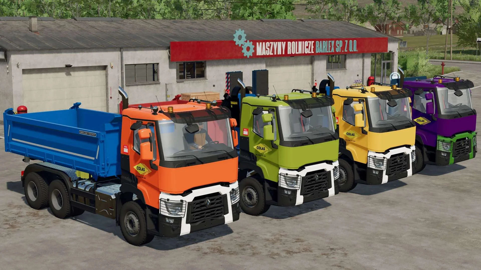 Renault C480 Colas & Eurovia Edition Trucks Pack v1.0 FS22 FS22 Mod Free Download