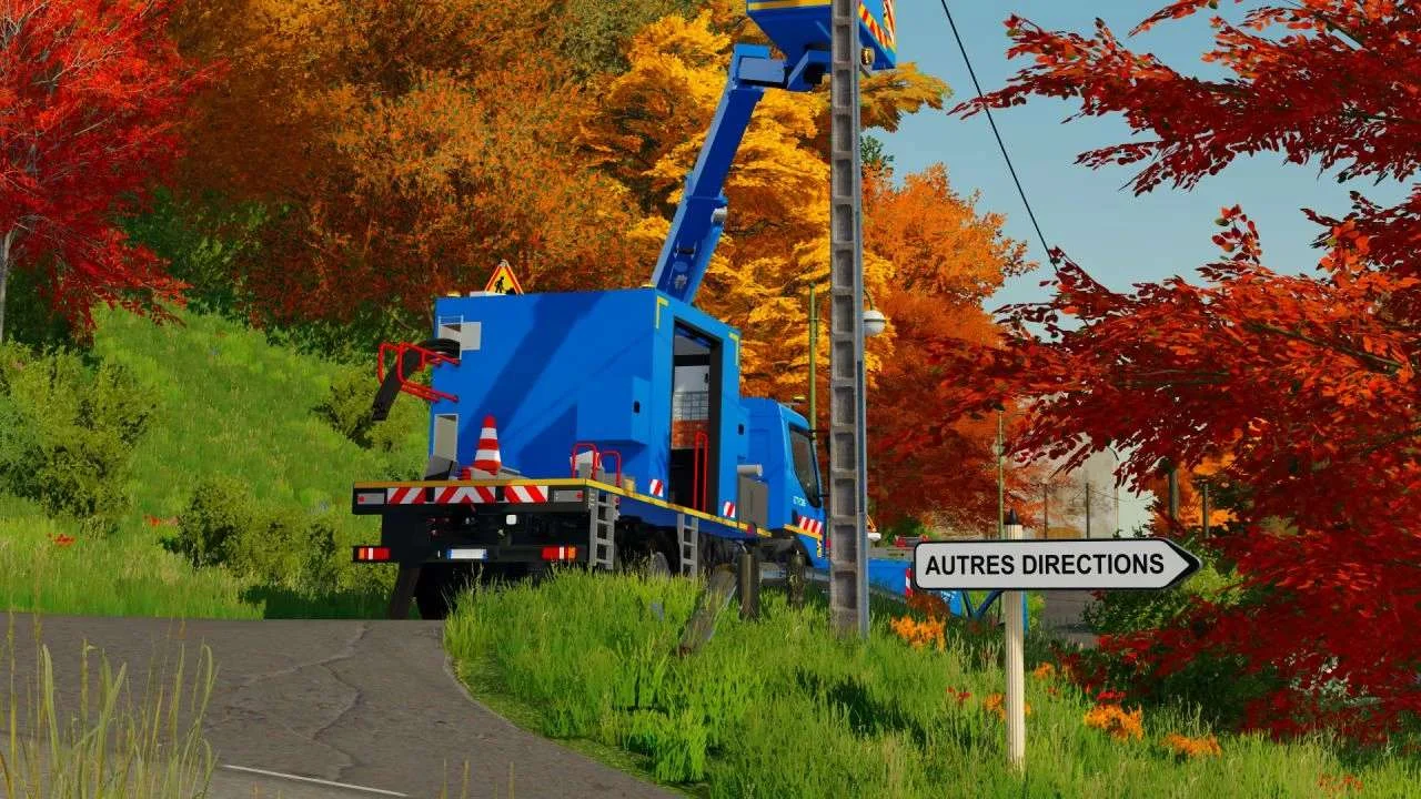 Renault D14 PEMP 15m with workshop v1.1 FS22 FS22 Mod Free Download