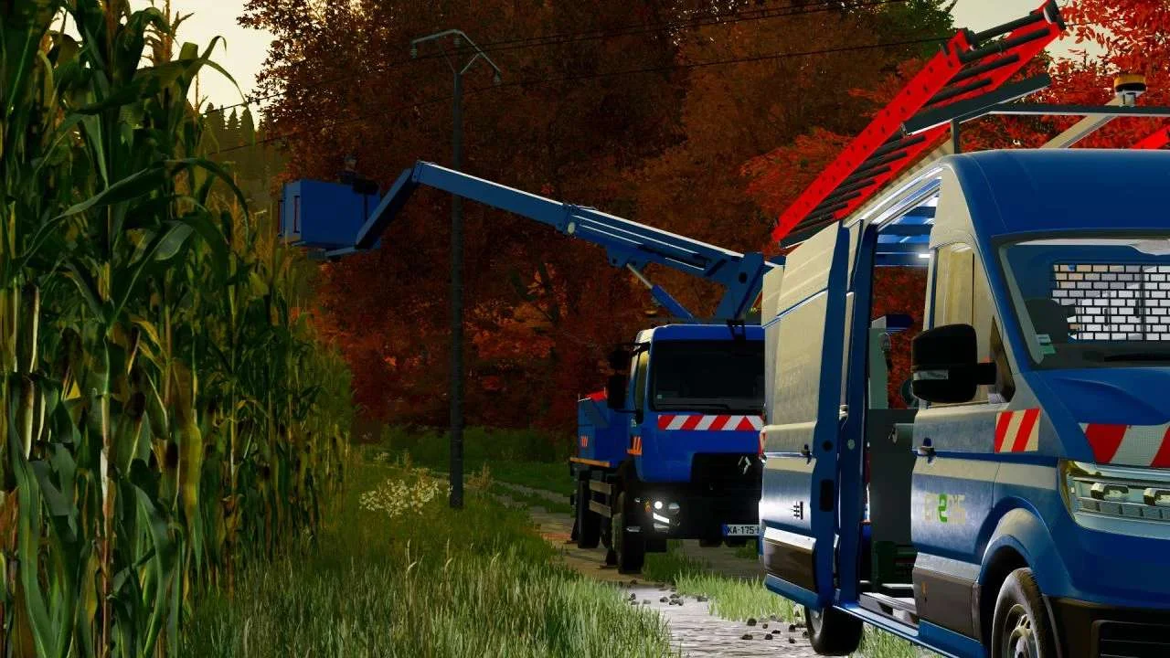 Renault D14 PEMP 19m (Enedis) v1.1 FS22 FS22 Mod Free Download