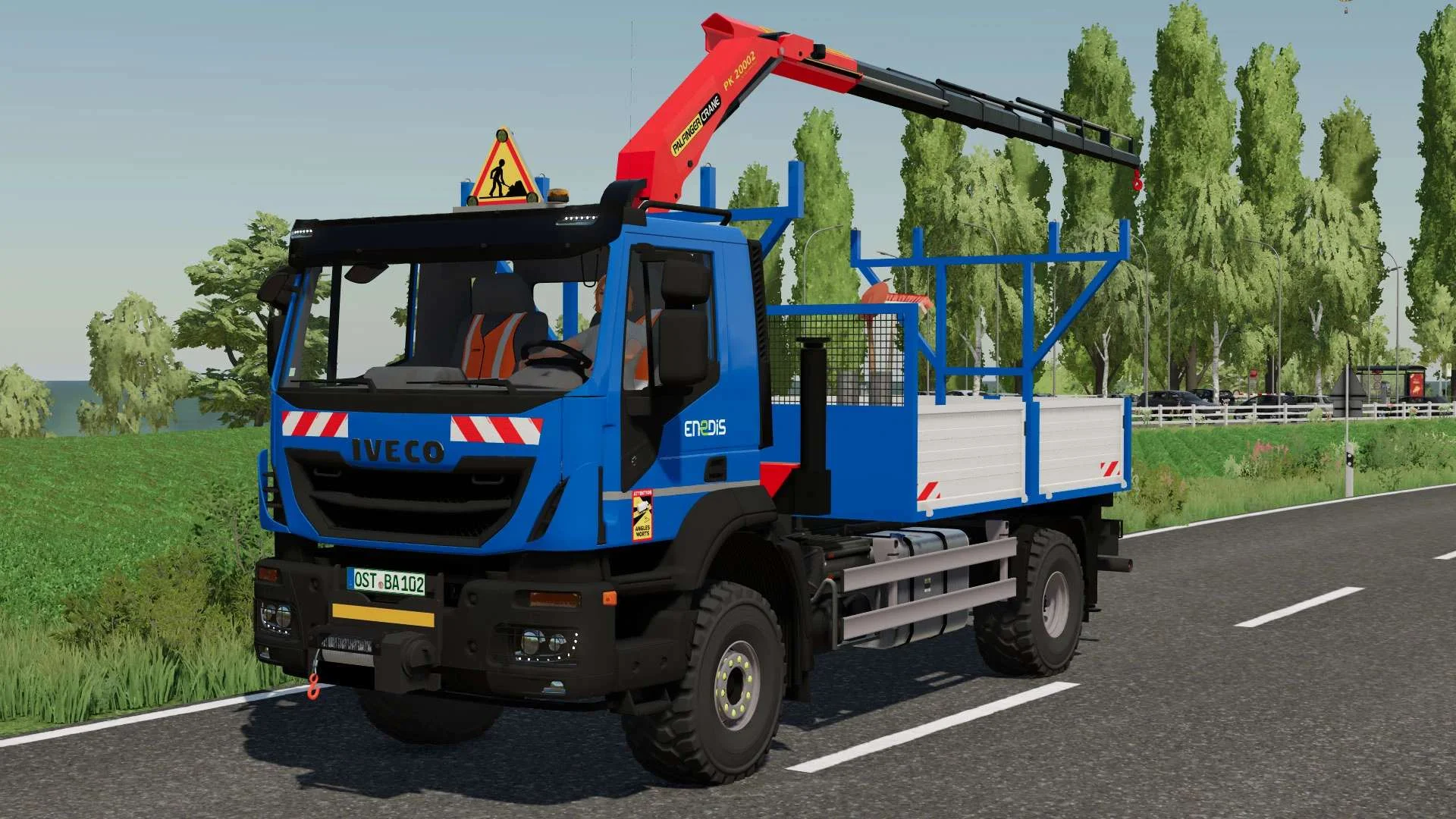 Renault D16 & Iveco X-Way Grue Enedis Trucks v1.0 FS22 FS22 Mod Free Download