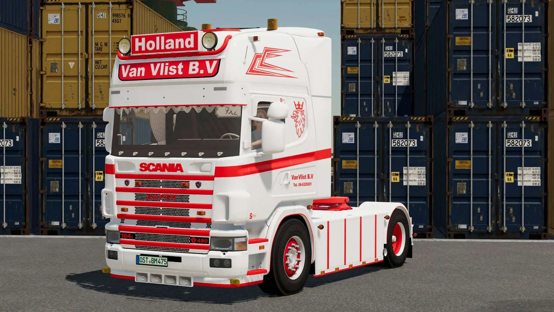 Scania 164L 480 Van Vlist B.V v1.0 FS22 FS22 Mod Free Download