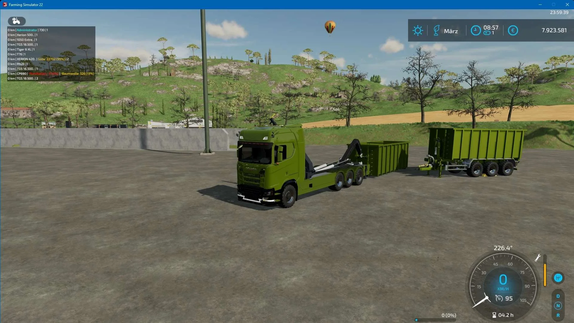 Scania S620 HKL Hooklift and Crane Truck v1.0 FS22 FS22 Mod Free Download