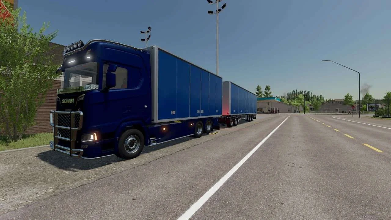 Scania with sidedoors trailer v1.0 FS22 FS22 Mod Free Download