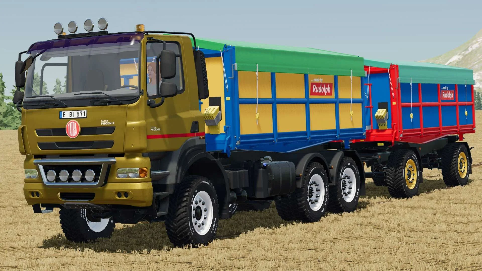 Tatra Phoenix Rudolph Tipper Truck + Trailer v1.0 FS22 FS22 Mod Free Download