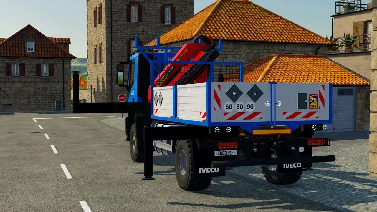 Truck Crane Iveco X-Way Enedis v1.0 FS22 FS22 Mod Free Download