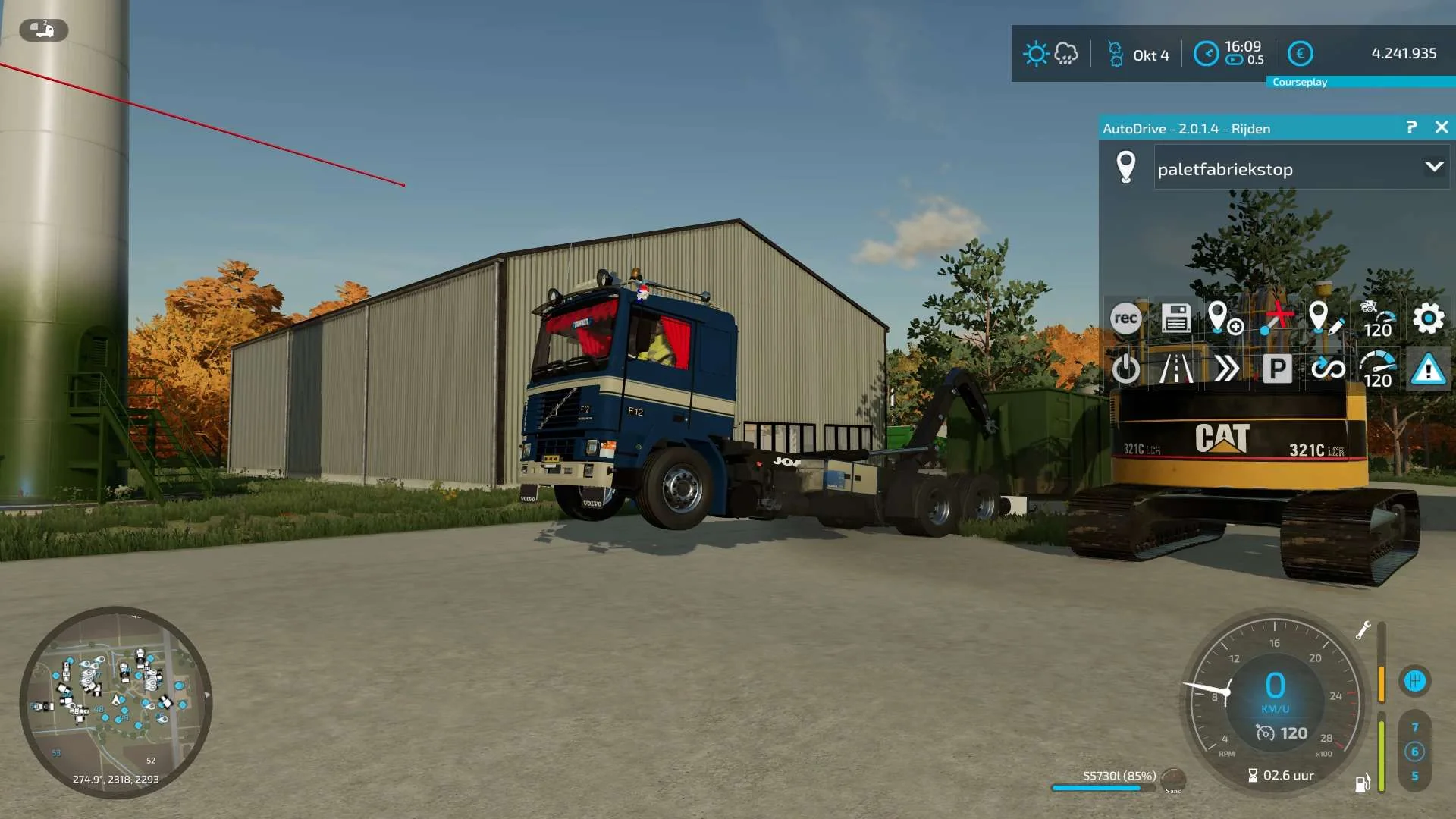 Volvo f12 en 20ft en DTEC chachis v1.0 FS22 FS22 Mod Free Download