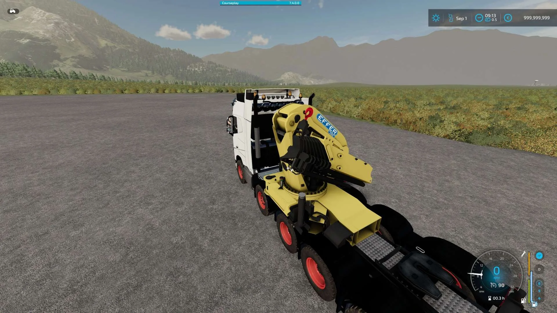 Volvo FH16 5 axles with Effer crane v1.0 FS22 FS22 Mod Free Download