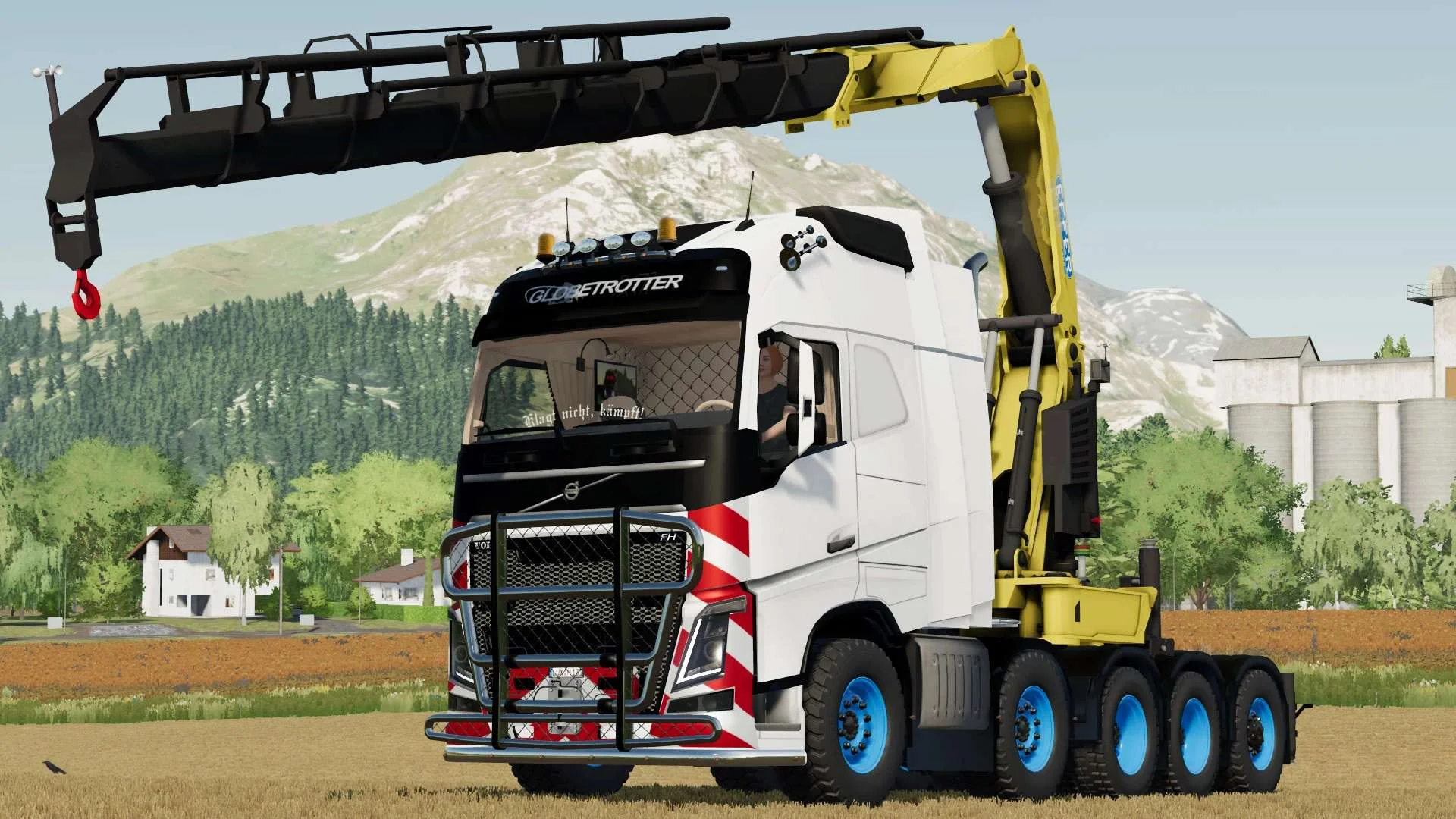 Volvo FH16 Truck with Effer Crane v1.0 FS22 FS22 Mod Free Download