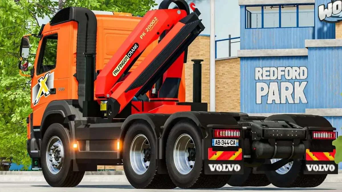 Volvo Truck with Crane v1.0 FS22 FS22 Mod Free Download