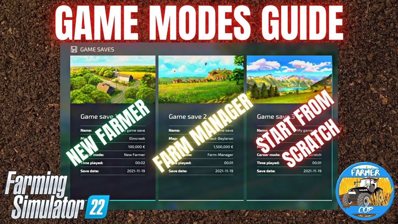 Learn about Game Modes in Farming Simulator 22 FS22 Mod Free Download